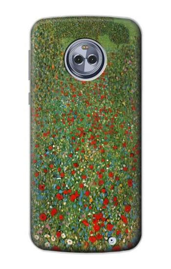 S2872 Gustav Klimt Poppy Field Case For Motorola Moto X4